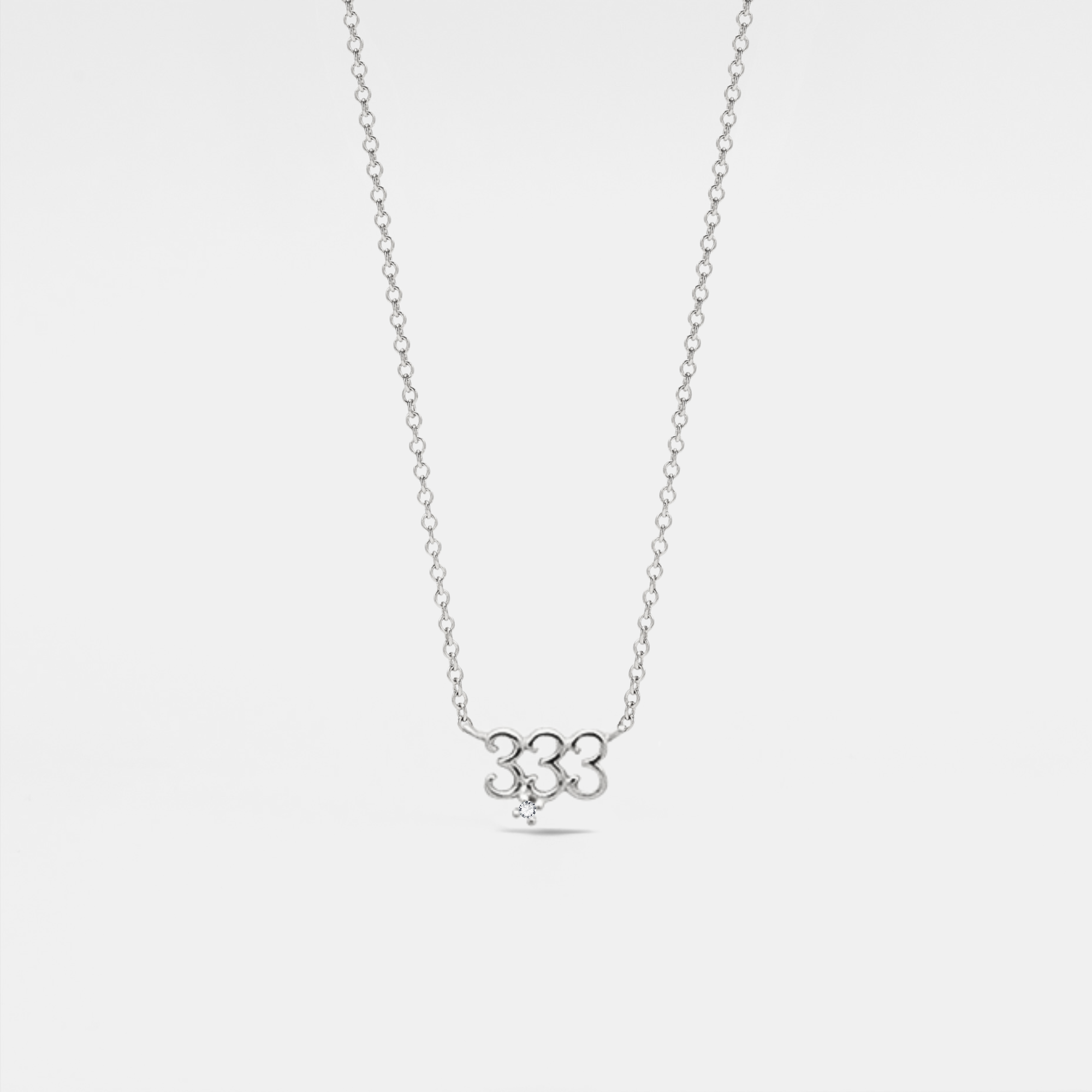 Perimade & Co. LLC - Wholesale Pendant/Charm Necklace - Dainty Angel Number Charm Necklace in 925 Sterling Silver8