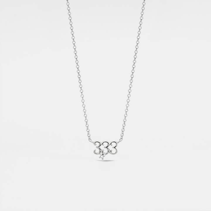 Perimade & Co. LLC - Wholesale Pendant/charm necklace - Dainty Angel Number Charm Necklace in 925 Sterling Silver8