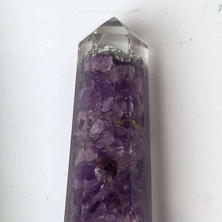 VIE - Wholesale Spiritual Stone/Crystal - Orgonite Obelisk Tower, 10-12cm23