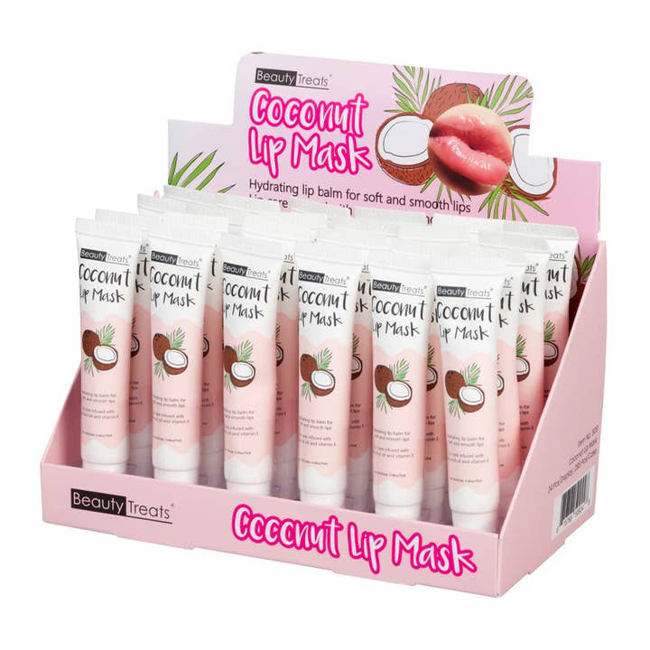 PINEAPPLE Beauty - Wholesale Lip Treatment/Mask - Beauty Treats 509 Coconut Lip Mask - 24pc
