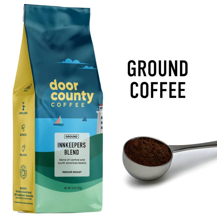 10oz Innkeepers Blend Coffee Medium Roast Ground for wholesale by Door County Coffee