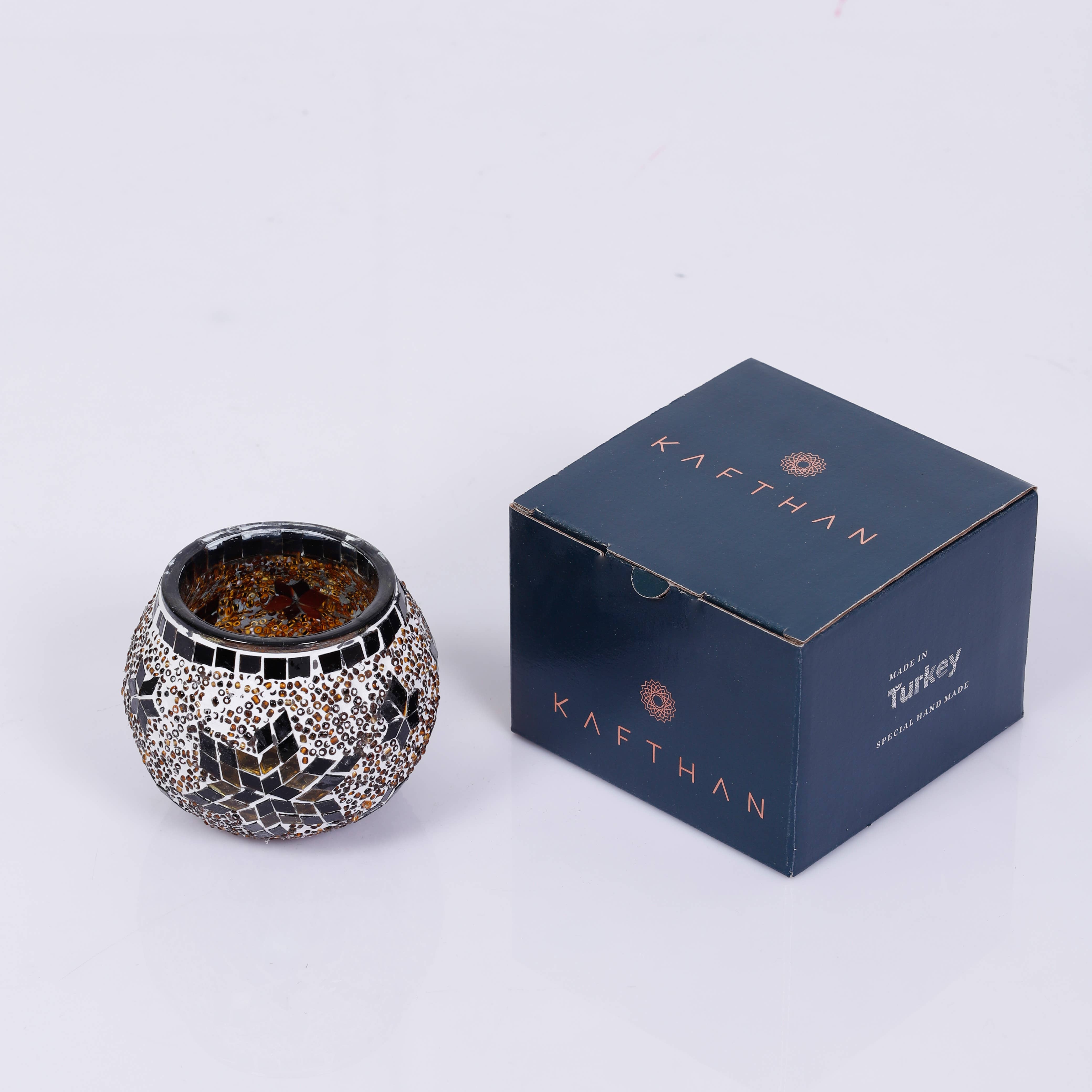 KAFTHAN - Wholesale Candle Holder - Large Mosaic Glass Candle Holders | Christmas Holiday Decor19