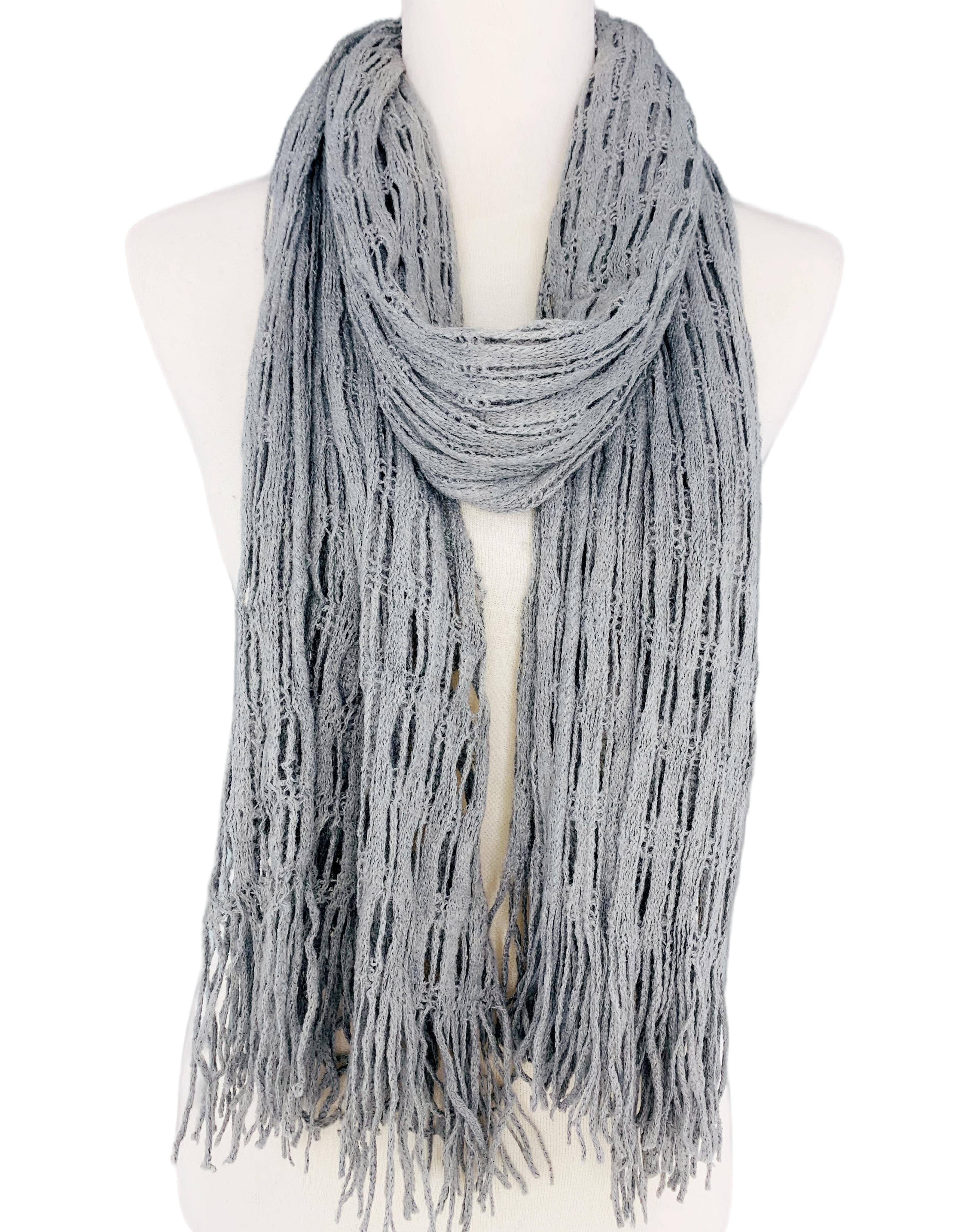 JC Sunny Fashion - Wholesale Scarf - Women's - Magic Tubular Knit Scarf with Transformable Loop Design12