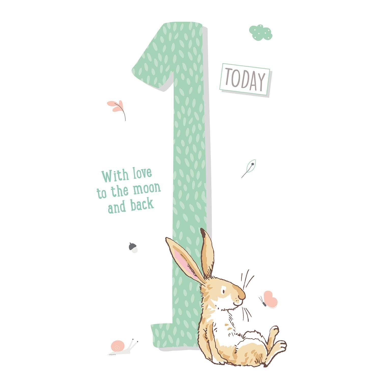 Danilo Promotions Ltd - Venta al por mayor Tarjetas de cumpleaños - Tarjeta de cumpleaños Adivina cuánto te quiero con 1 año1