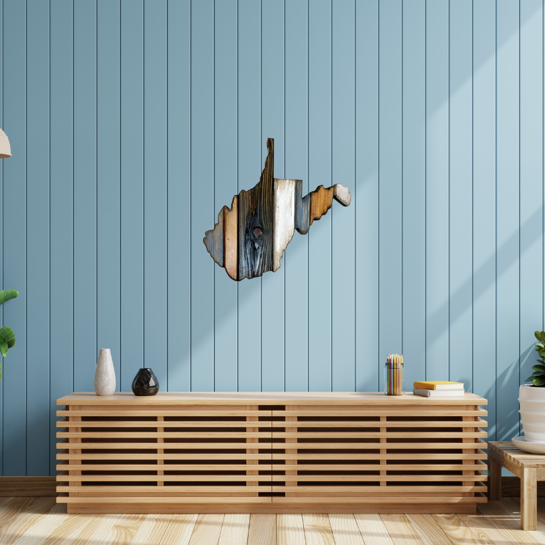 Cul de Sac Critters - Wholesale Wall Accent - Large West Virginia Solid Wood State - Handcut - Art Piece7