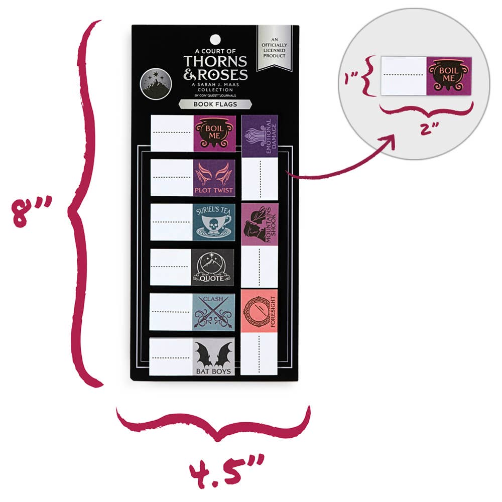 Conquest Journals - Wholesale Bookmark - A Court of Thorns and Roses Book Annotation Flags (30-Pack)6