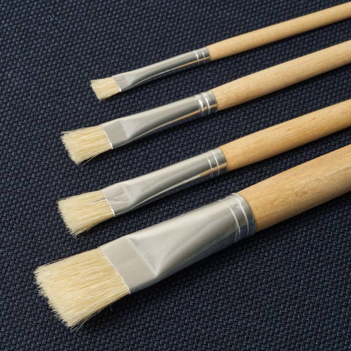 Brosse à poils naturels à long manche BASIC - Boîte de 12 pour la vente par Tri-Art Mfg.