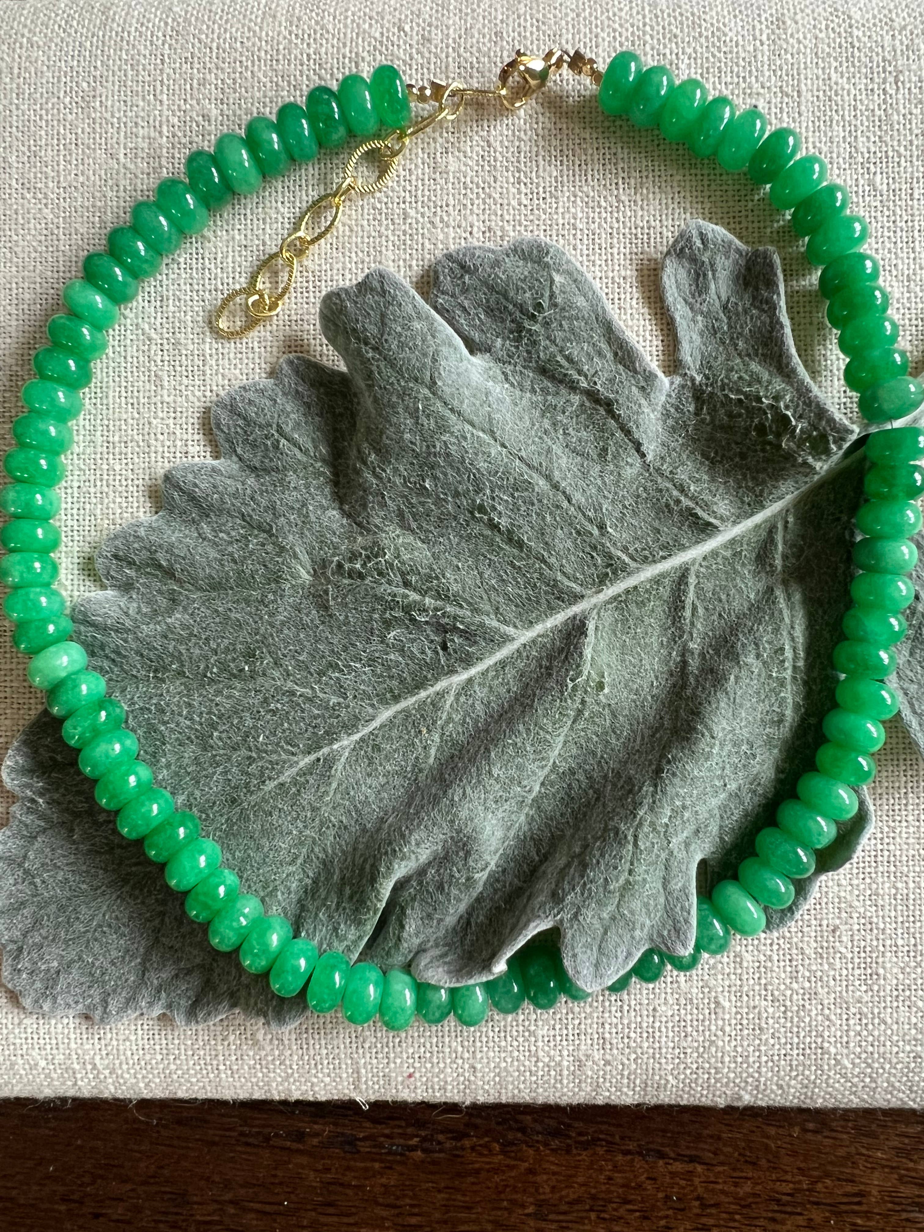 Sonya Renee Jewelry - Wholesale Beaded/Pearl Necklace - Lilly Gemstone Bead Necklace multi-color 8mm opals jade 83