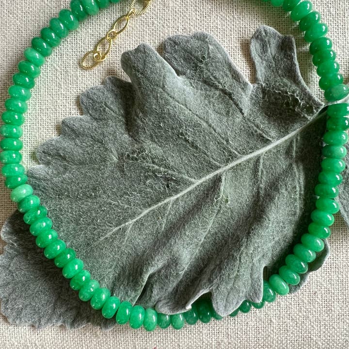 Sonya Renee Jewelry - Wholesale Beaded/Pearl Necklace - Lilly Gemstone Bead Necklace multi-color 8mm opals jade 83