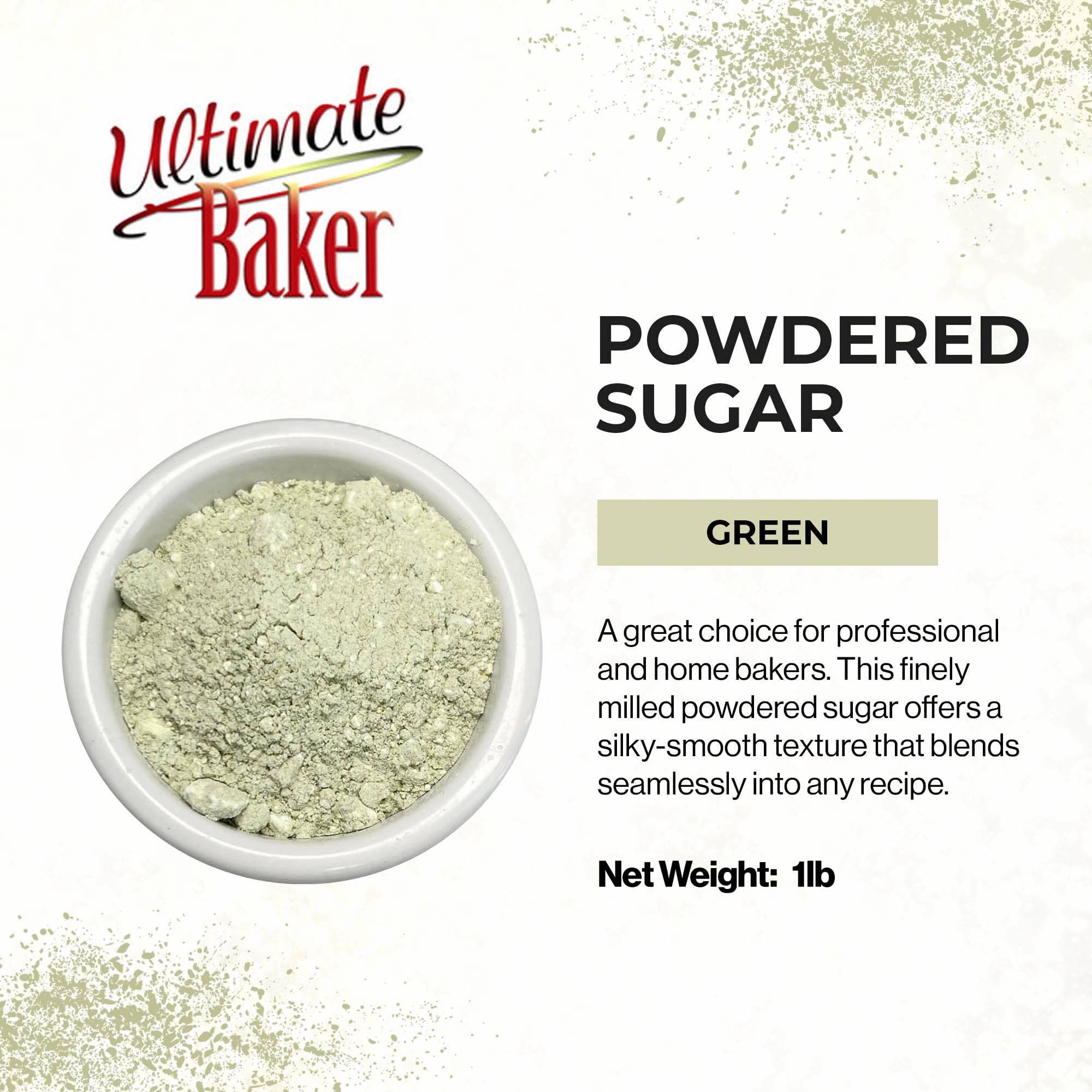Ultimate Baker - Wholesale Sugar/Sweetener - Ultimate Baker Green Powdered Sugar (1x1lb) 1