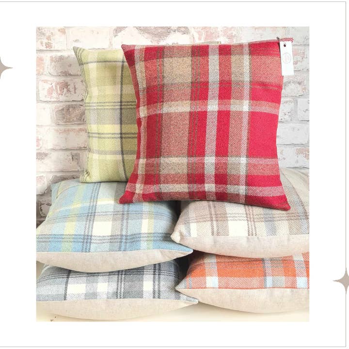 Small Square Tartan Cushion for wholesale by Sweet Williams