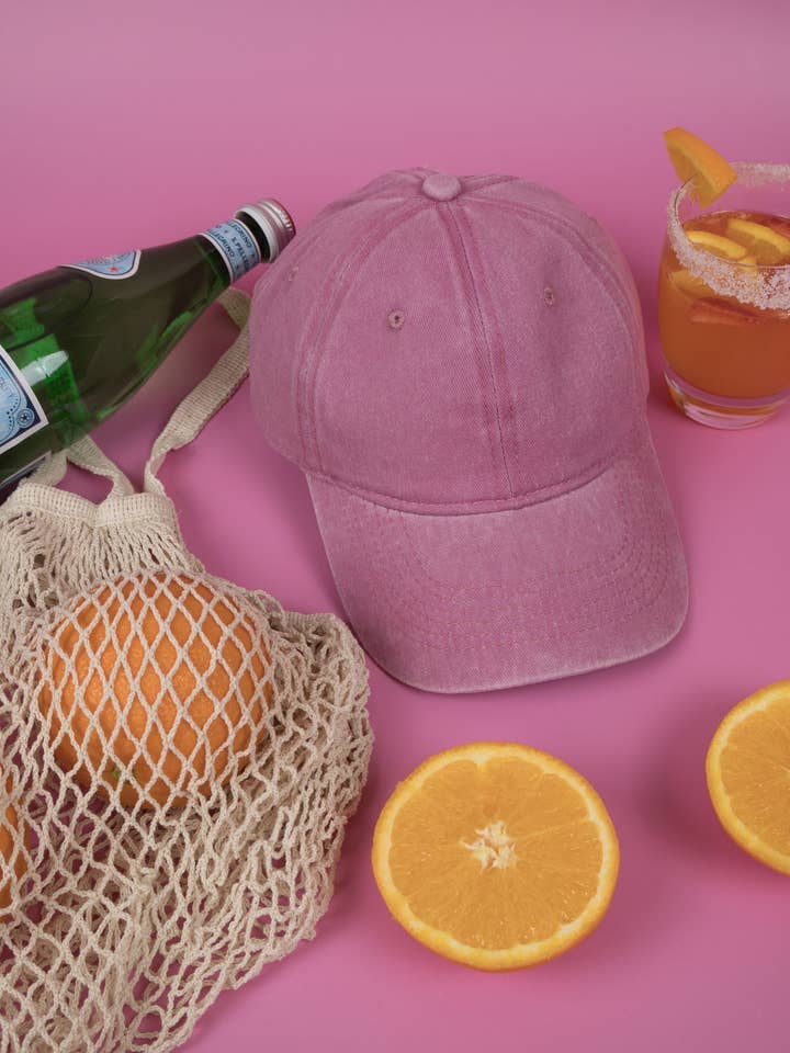 Vintage Washed Cap - 100% Cotton - Byron Bay - Barbie Pink for wholesale by Nakoa The Label