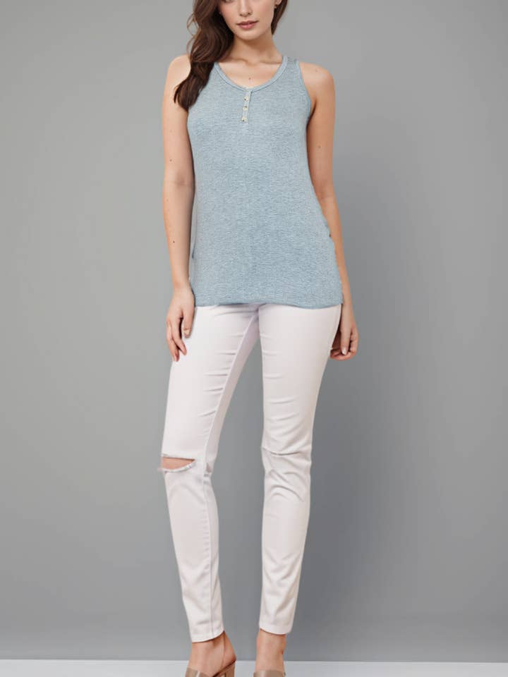 10917SLP480 SCOOP NECK SOLID TANK TOP PLUS SIZE for wholesale by A.gain