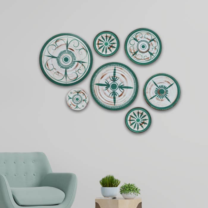 MOODONLINE – Arte de parede dimensional/3D por atacado – Decorativo, Cerâmica Artesanal, Placas de Parede Verdes, Penduramento de Parede4