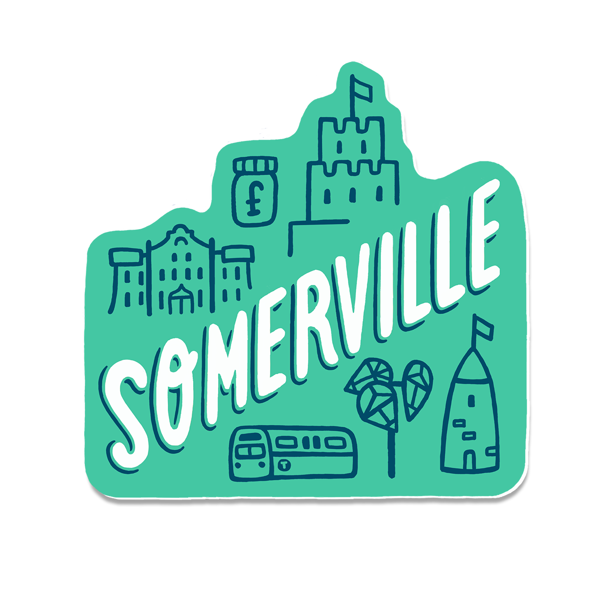 Ohello Boston - Wholesale Sticker - Somerville Vinyl Sticker0