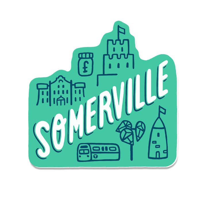 Somerville Vinyl Sticker for wholesale by Ohello Boston