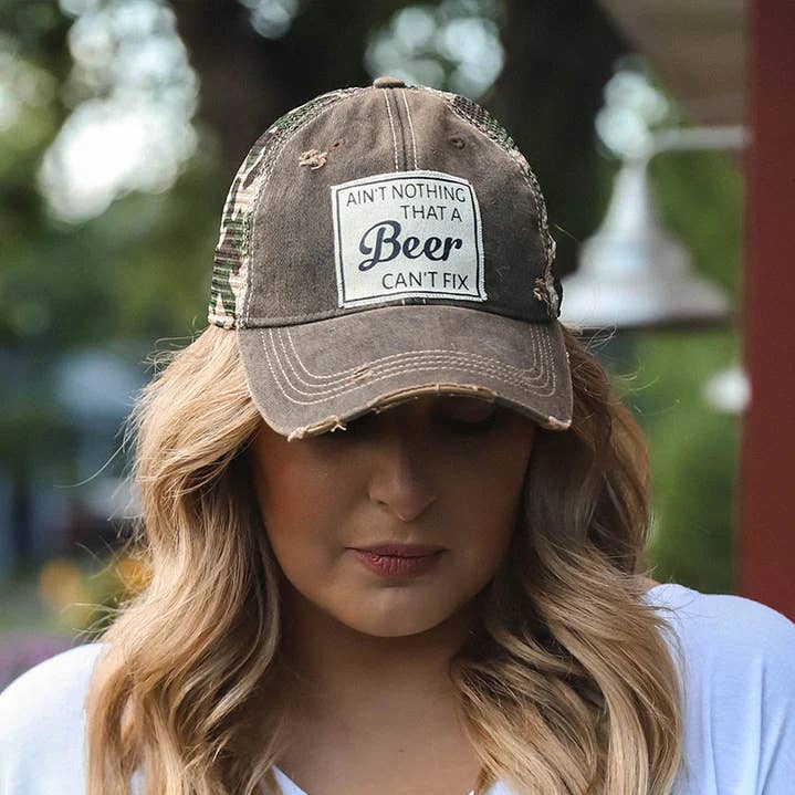 Vintage Life - Venta al por mayor Gorra trucker - Unisex - Gorra de béisbol con gorra de béisbol no es nada que una cerveza no puede arreglar1