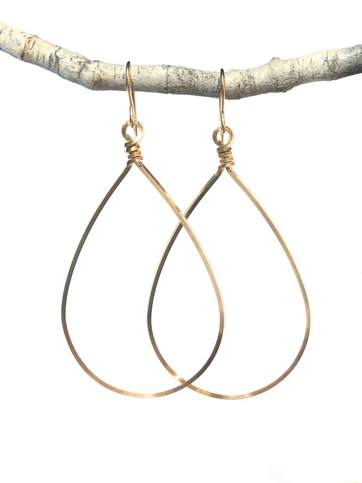 Classic Teardrop Hoops-Cv44 for wholesale by CV Designs