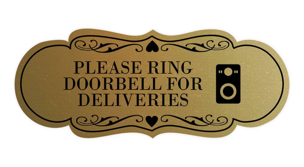 All Quality - Wholesale Sign - Signs ByLITA Designer Please Ring Doorbell for Deliveries Wall or Door Sign8