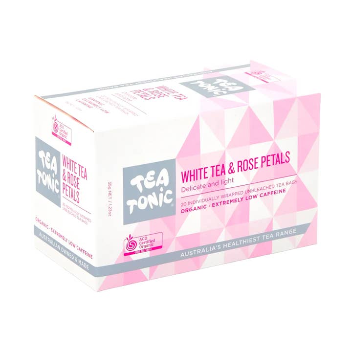 White Tea & Rose Petals 20 Teabags for wholesale by Tea Tonic