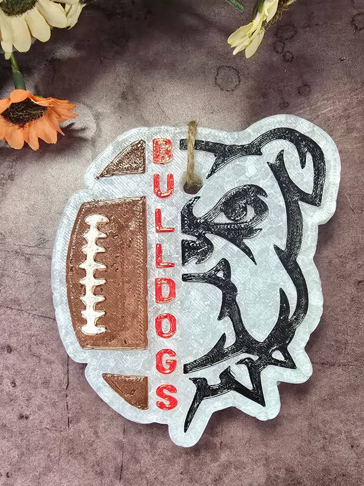 Bulldogs with Football Freshie for wholesale by Southern Scents Fragrances, Inc.