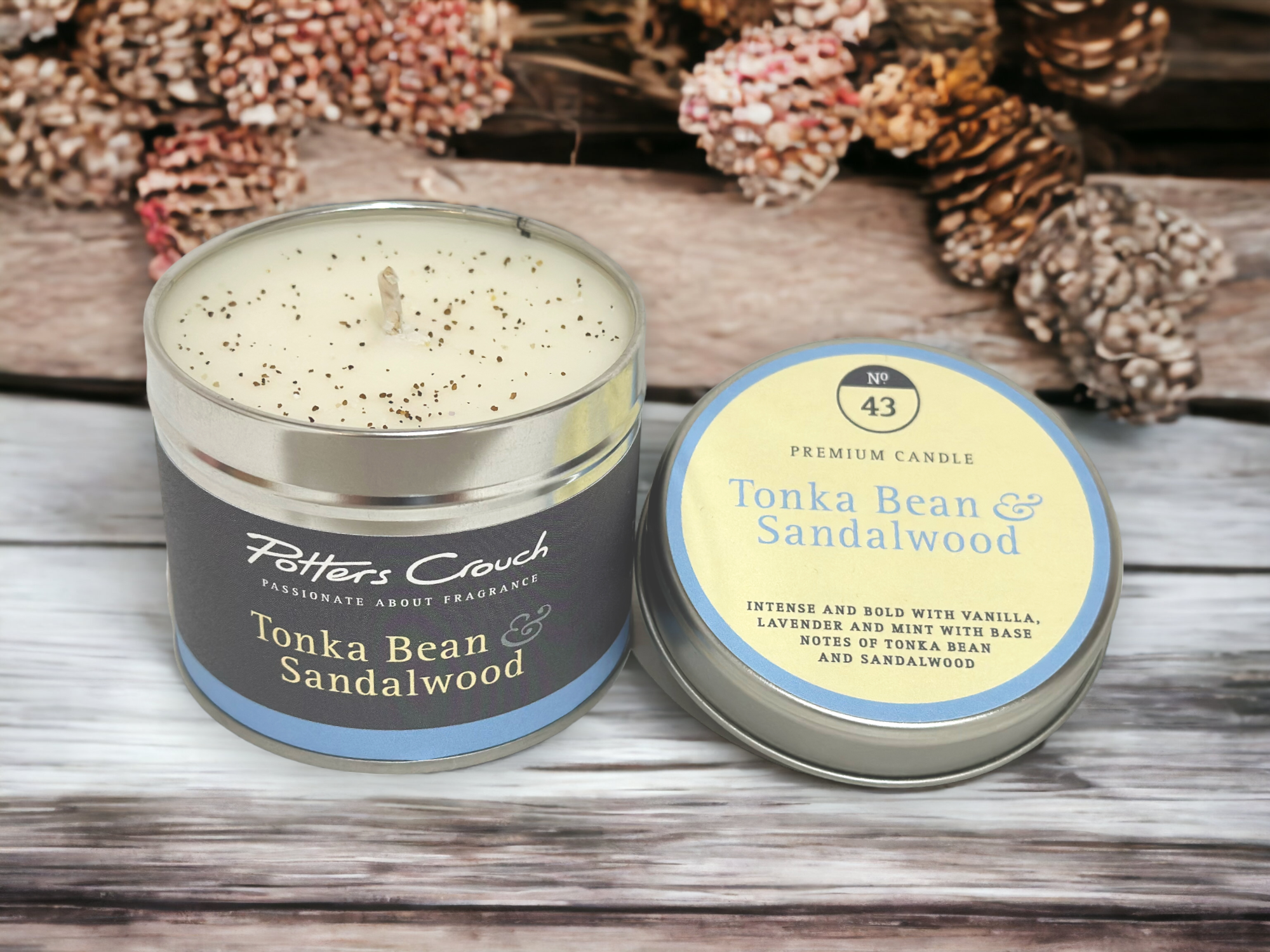 Potters Crouch Candles - Wholesale Jar/Filled Candle - Tonka Bean & Sandalwood Candle0