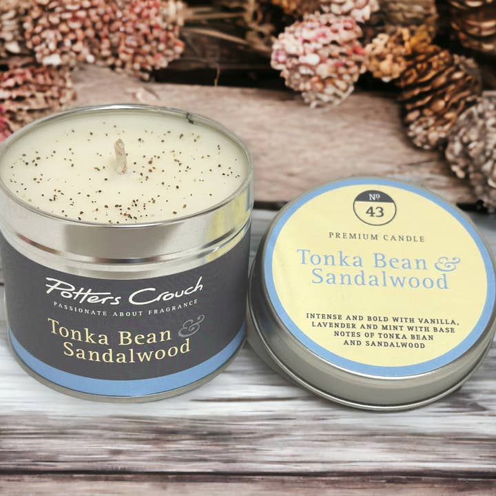 Potters Crouch Candles - Vendita all'ingrosso Candela in vasetto - Candela in fava tonka e legno di sandalo