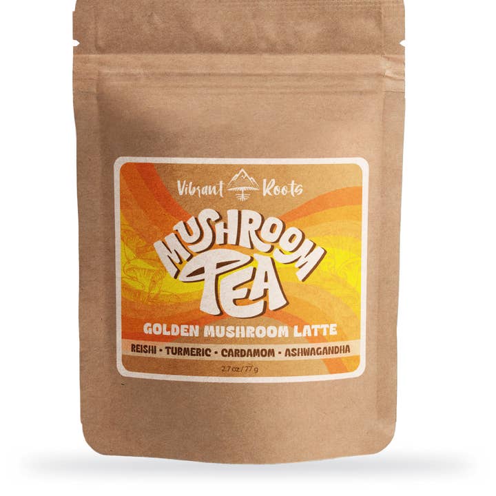 Latte aux champignons dorés pour la vente par Vibrant Roots Organic