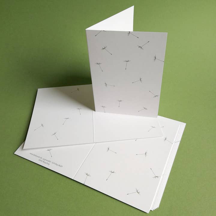 10 biglietti riciclati con buste marroni: design soffioni per la vendita all'ingrosso da parte di Kettcards