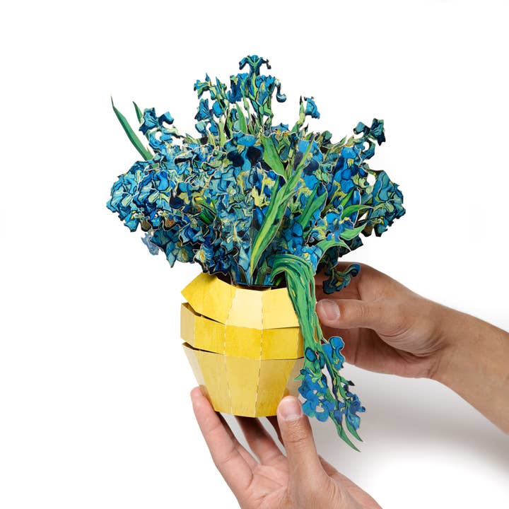 Today is Art Day - Vendita all'ingrosso Fiori finti - Vincent van Gogh - Vaso di Iris - Bouquet di carta