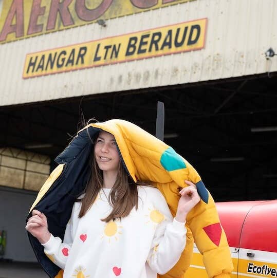 Ayuna - Wholesale Sweatshirt - Women's - Women's Oversized Cotton Sweatshirt Sun and Heart - Sunny Heart3