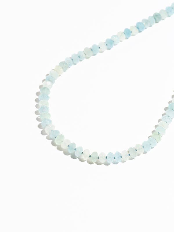 Avalon Aquamarine Gemstone Necklace for wholesale by Narrative Jewelry