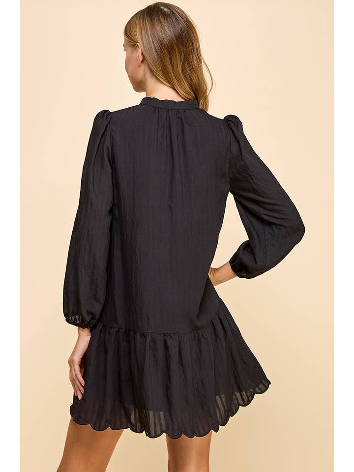 TCEC - Wholesale Dress - Women's - CD04960-Scalloped Detail Dress