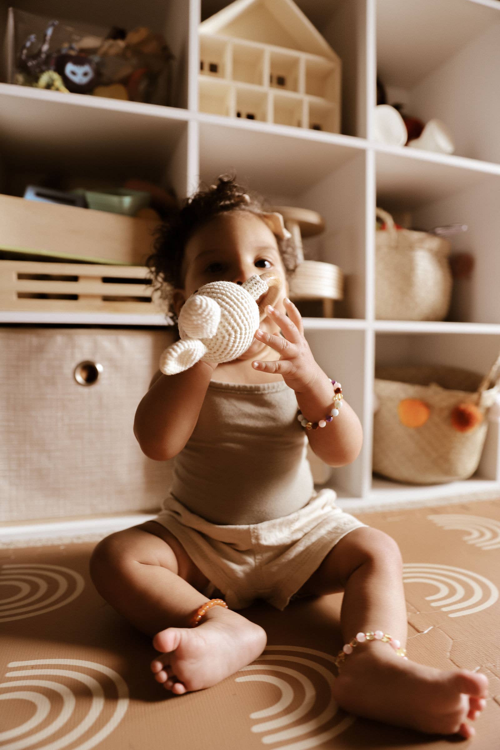 Ali+Oli - Vente Anneau de dentition sans clip – bébé - Hochet de dentition pour bébé Anneau en bois Crochet (Lapin) Pâques5