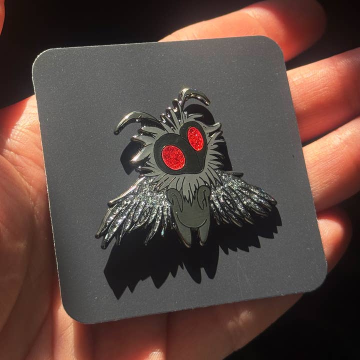 Mothkin Enamel Pin for wholesale by Brian Serway