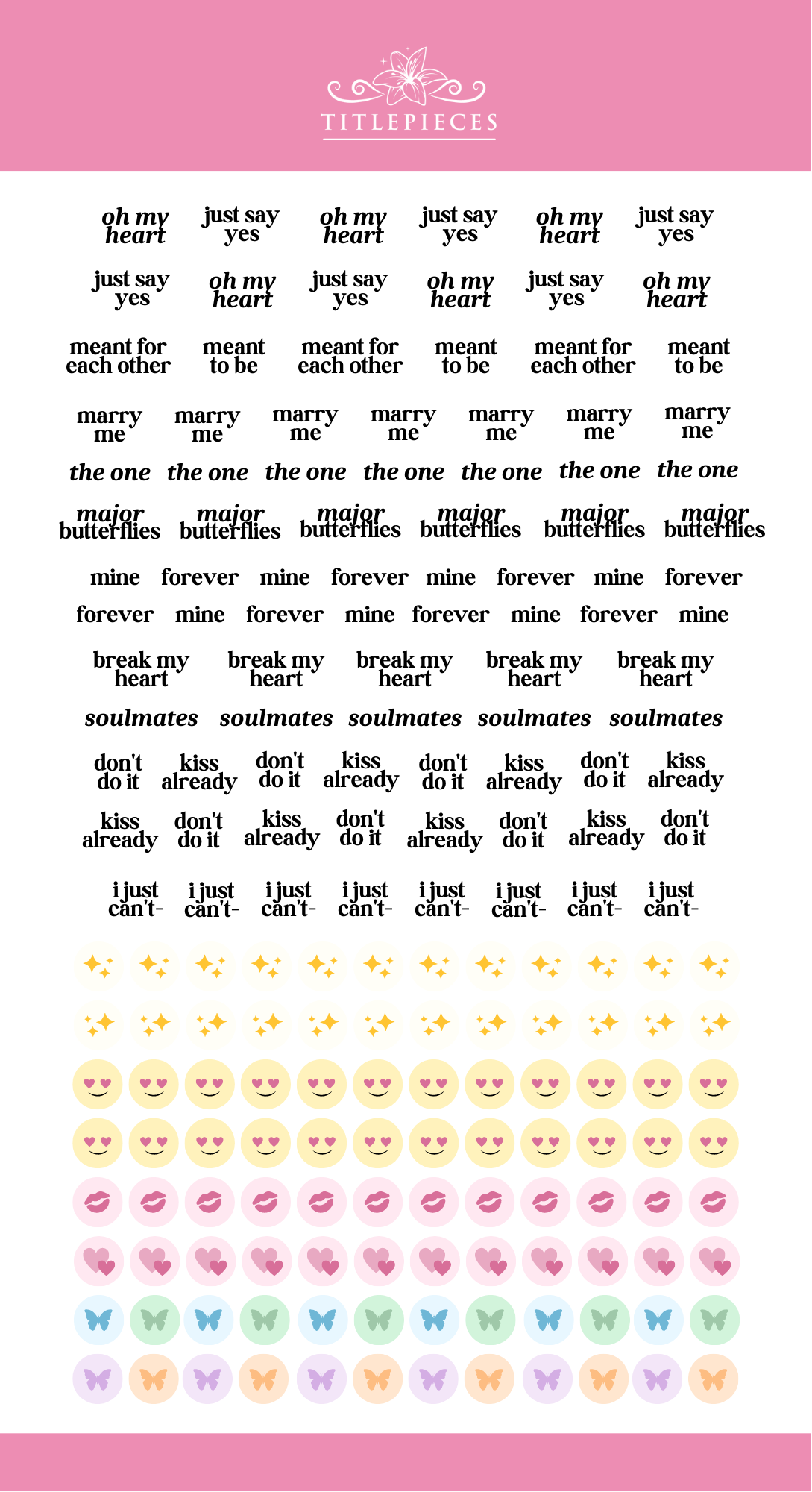 TitlePieces - Wholesale Sticker - Annotation Stickers (Genre)6