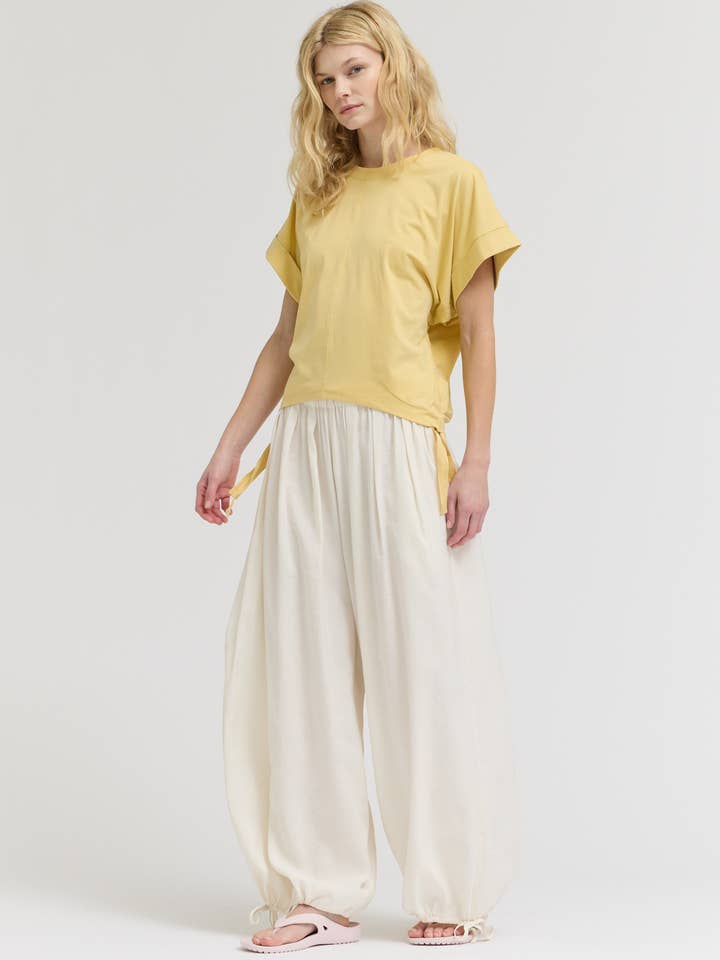 50959 - PLEATED WAIST BALLOON PANTS for wholesale by Grade & Gather