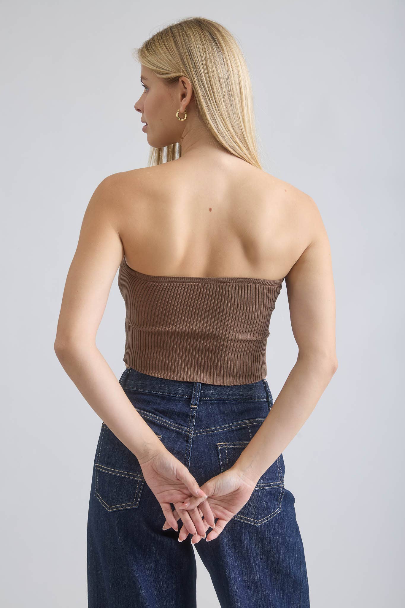 The Workshop Studio - Wholesale Knit Top - Women's - STRAPLESS TWIST FRONT KNIT CROP TOP (PRE-ORDER)18