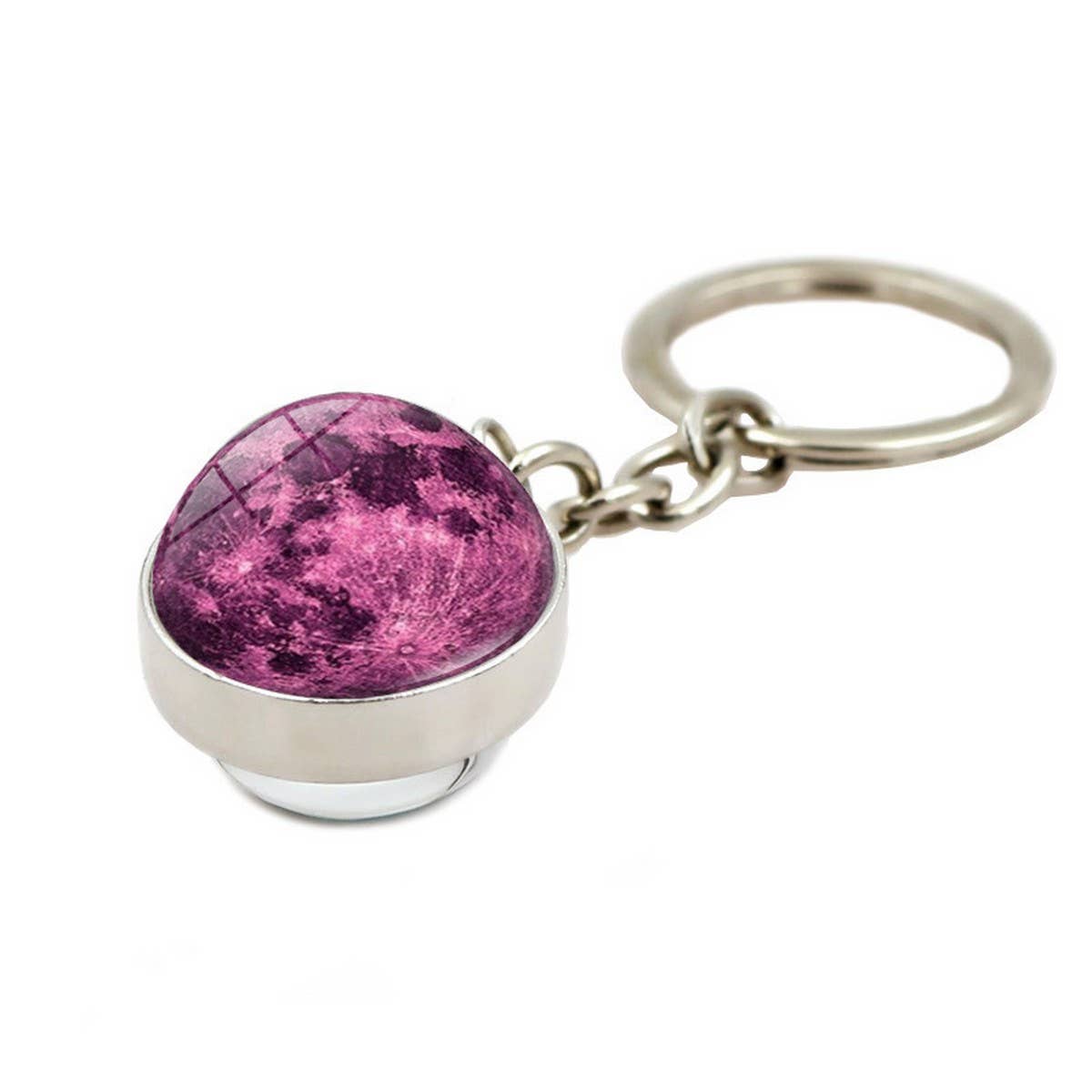 ACCITY - Wholesale Keychain - Women's - COSMIC MOON CRYSTAL GLASS BALL KEYCHAIN PENDANT_CWMM04994