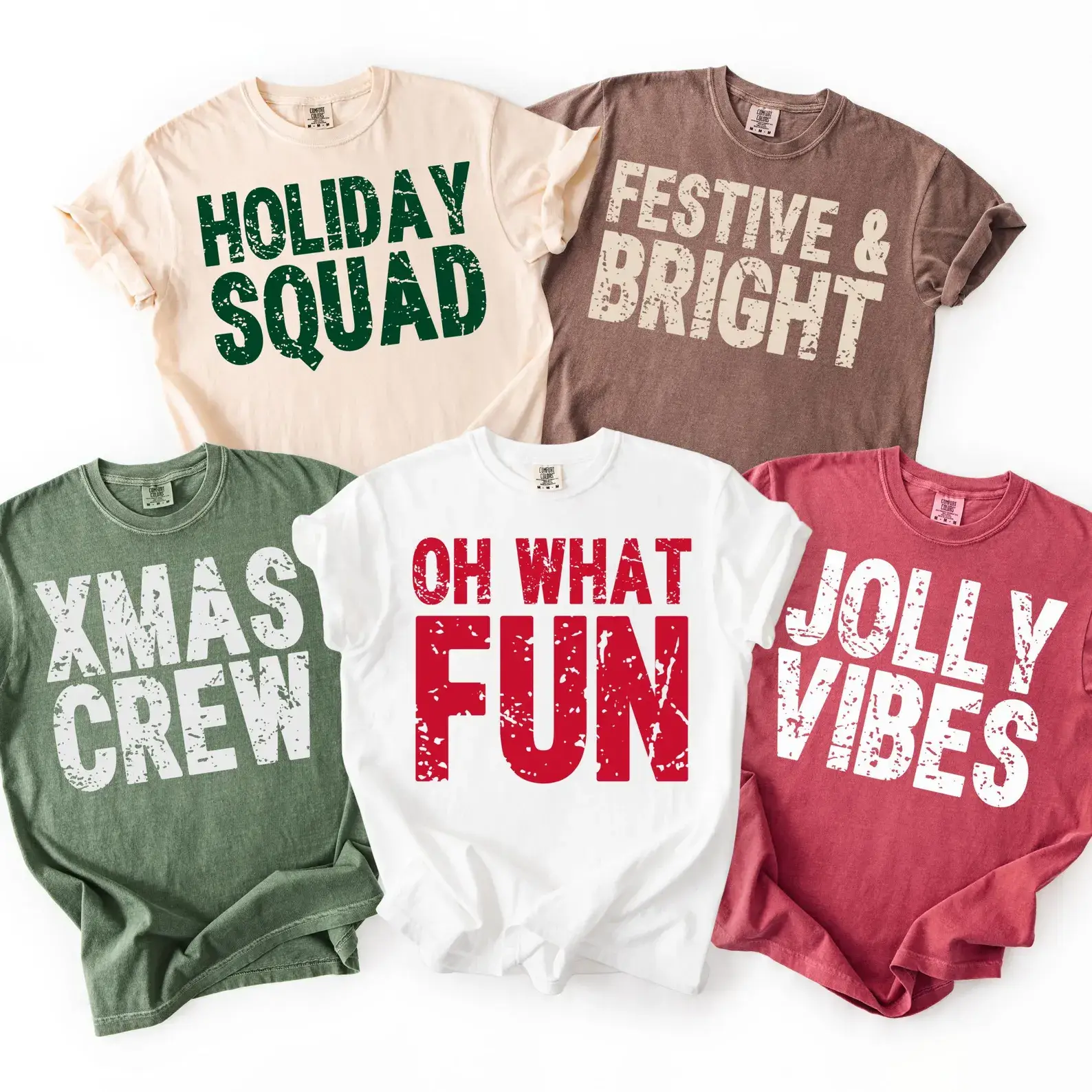 P E T I T R U E - Wholesale Screen printed t-shirt – Women′s - Christmas Tees Holidays Tshirts Custom Print Holiday Quotes0