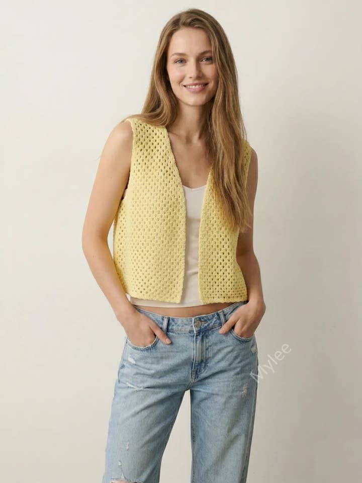 Gehäkelte Weste @8103_GiCrochet für den Großhandel von Mimi & Gogo