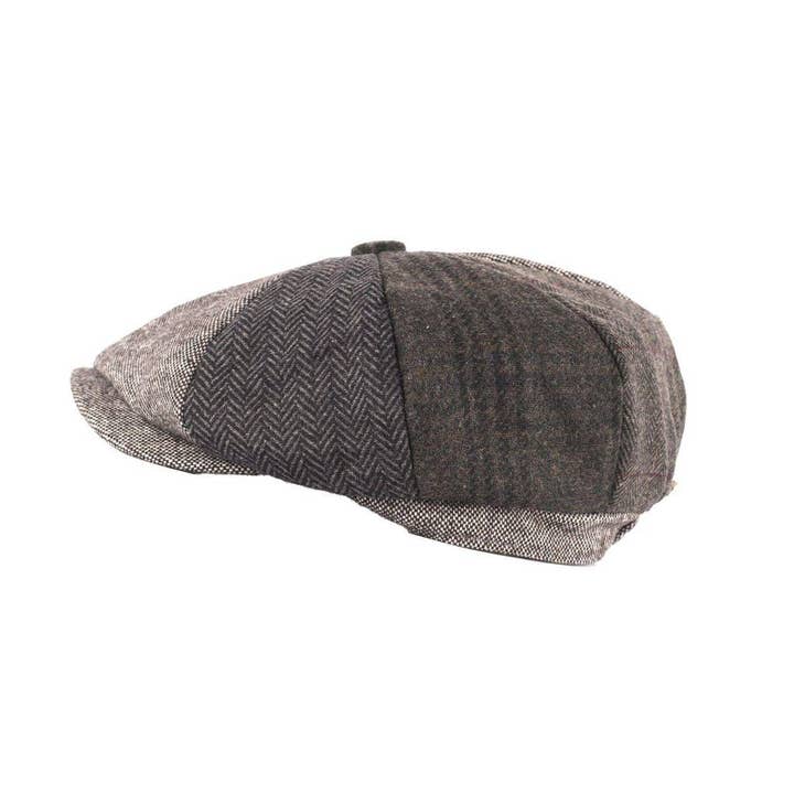 Tweed Patchwork Newsboy Cap for wholesale by Heritage Traditions