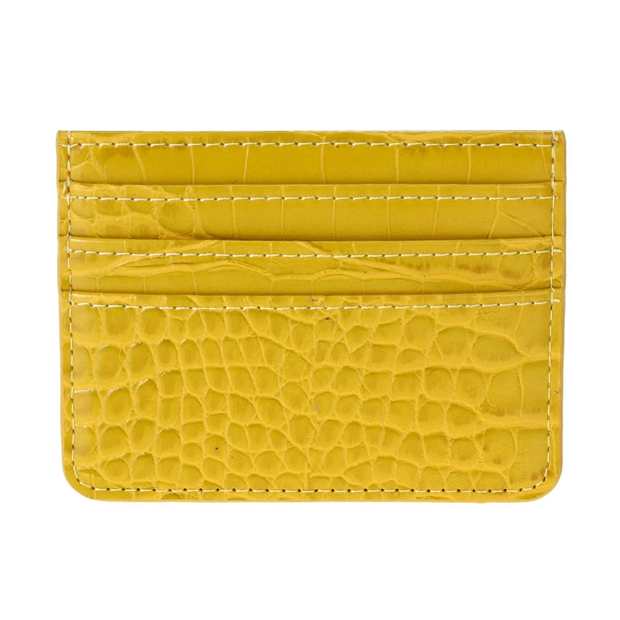 MiMi Wholesale - Wholesale Card Holder - Women's - Tiara Crocodile Skin Slim Women's Card Holder/Wallet3