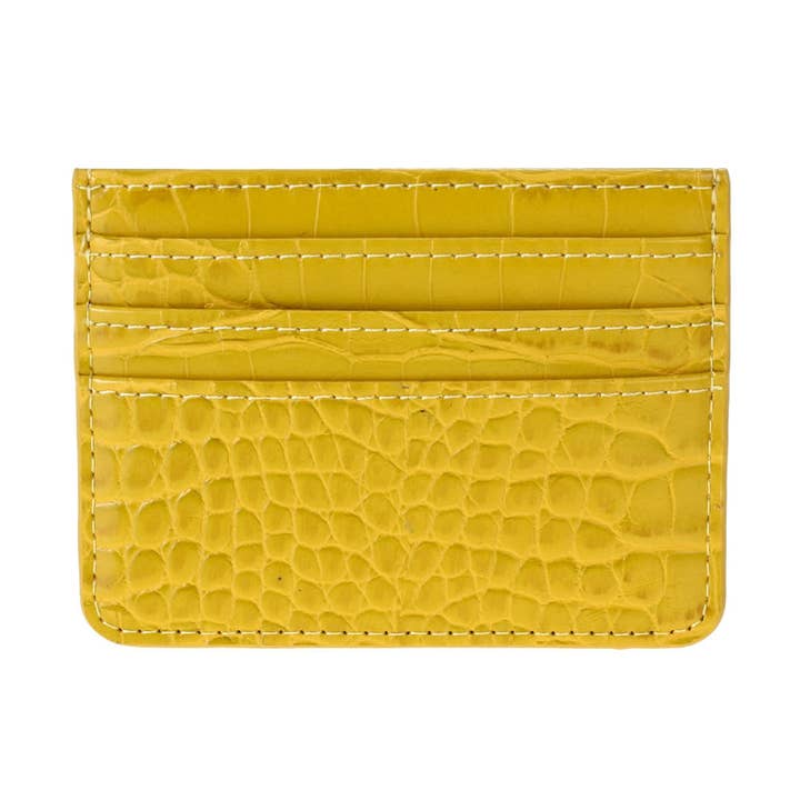MiMi Wholesale - Wholesale Card Holder - Women's - Tiara Crocodile Skin Slim Women's Card Holder/Wallet3