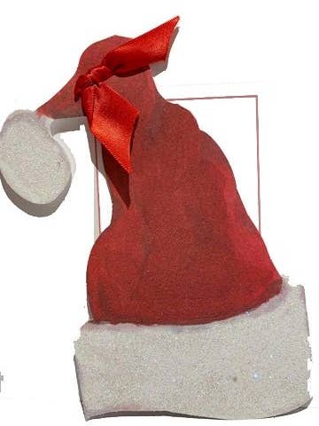 Cartes de vœux GHD682W Bonnet de Noël avec paillettes pour la vente par Stevie Streck Designs