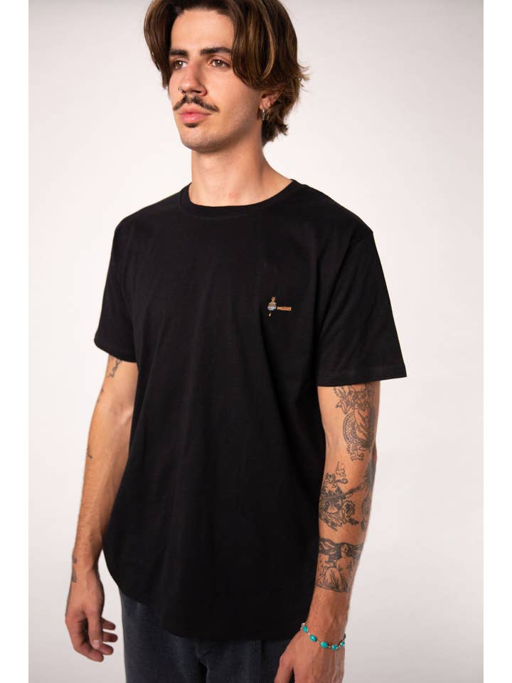 Fashion Drinks - Wholesale Screen Printed T-Shirt - Unisex - Portafilter & Tamper | Embroidered organic cotton t-shirt3