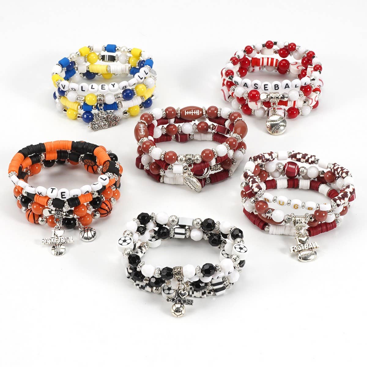 NINEXIS - Wholesale Jewelry Set - CWMM10450_SPORTS CHARM BRACELET SET BASKETBALL FOOTBALL6