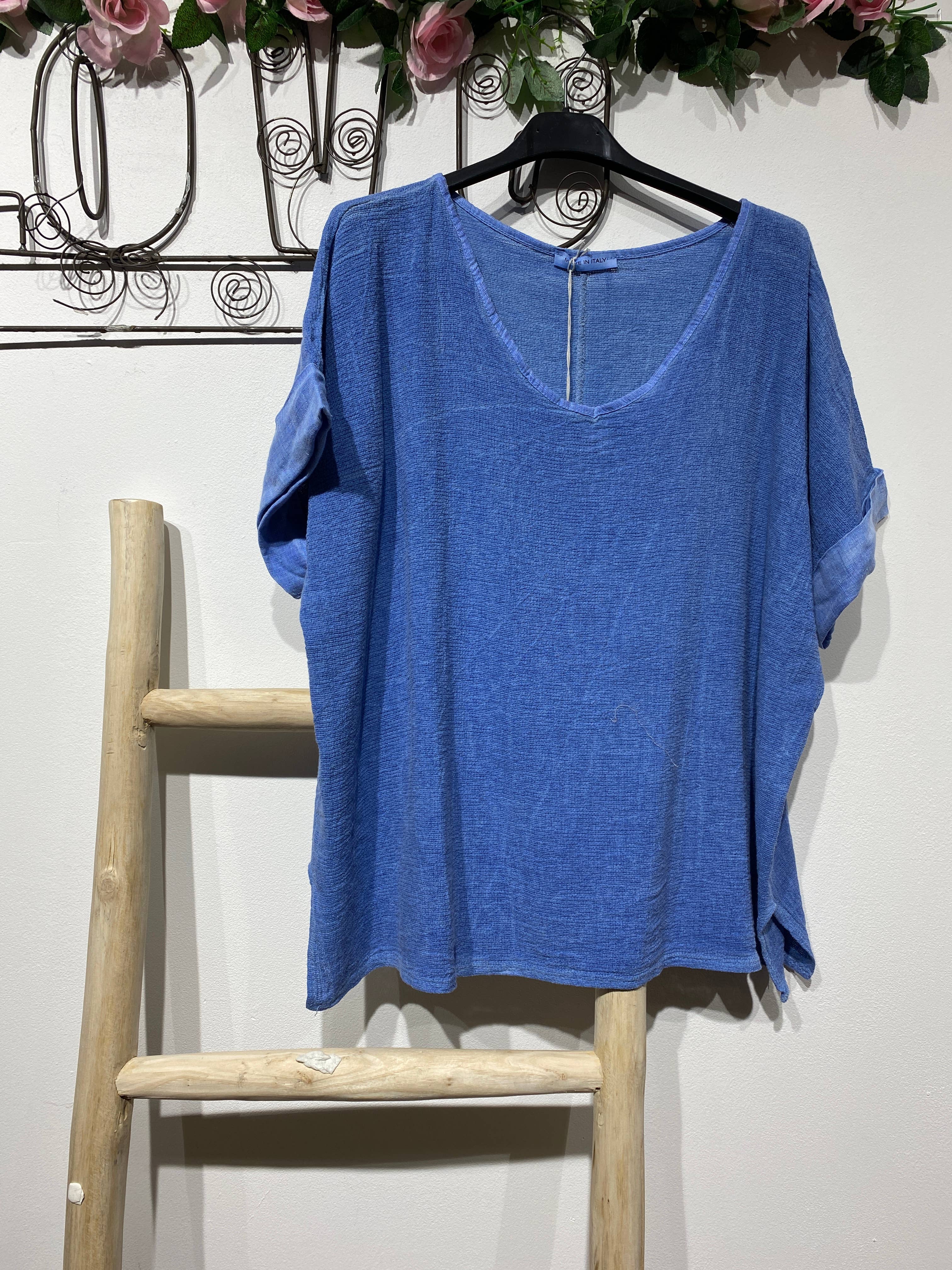 LINEN & COTTON HOUSE – Blusa - Mulher por atacado – Camisa de algodão e linho tamanho único36