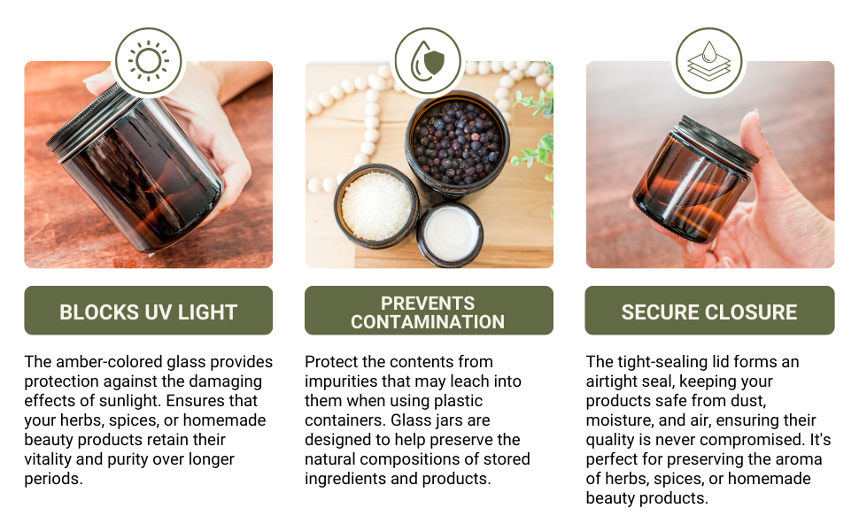 Nature Packaged – wholesale Jar – Glass Amber 1 Oz Jar8