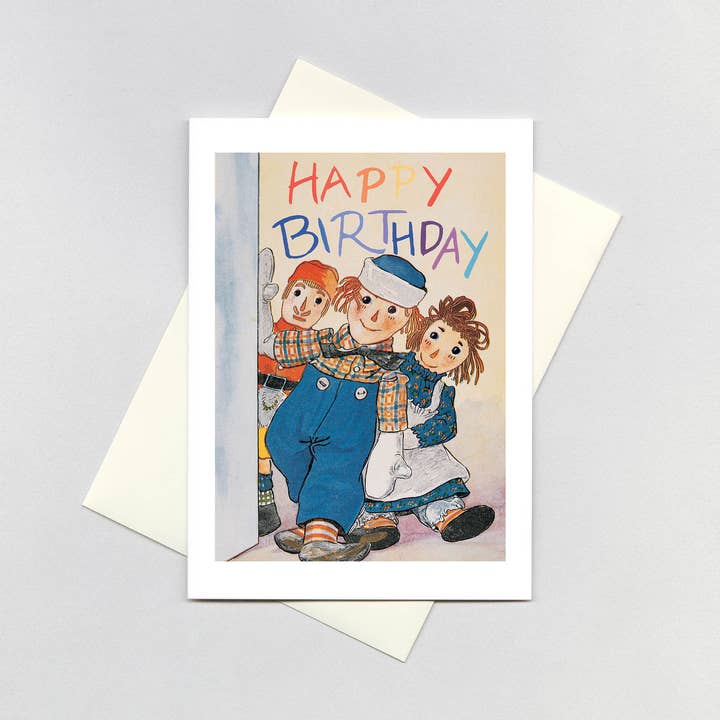 Raggedy Ann & Andy - Birthday Card for wholesale by Laughing Elephant